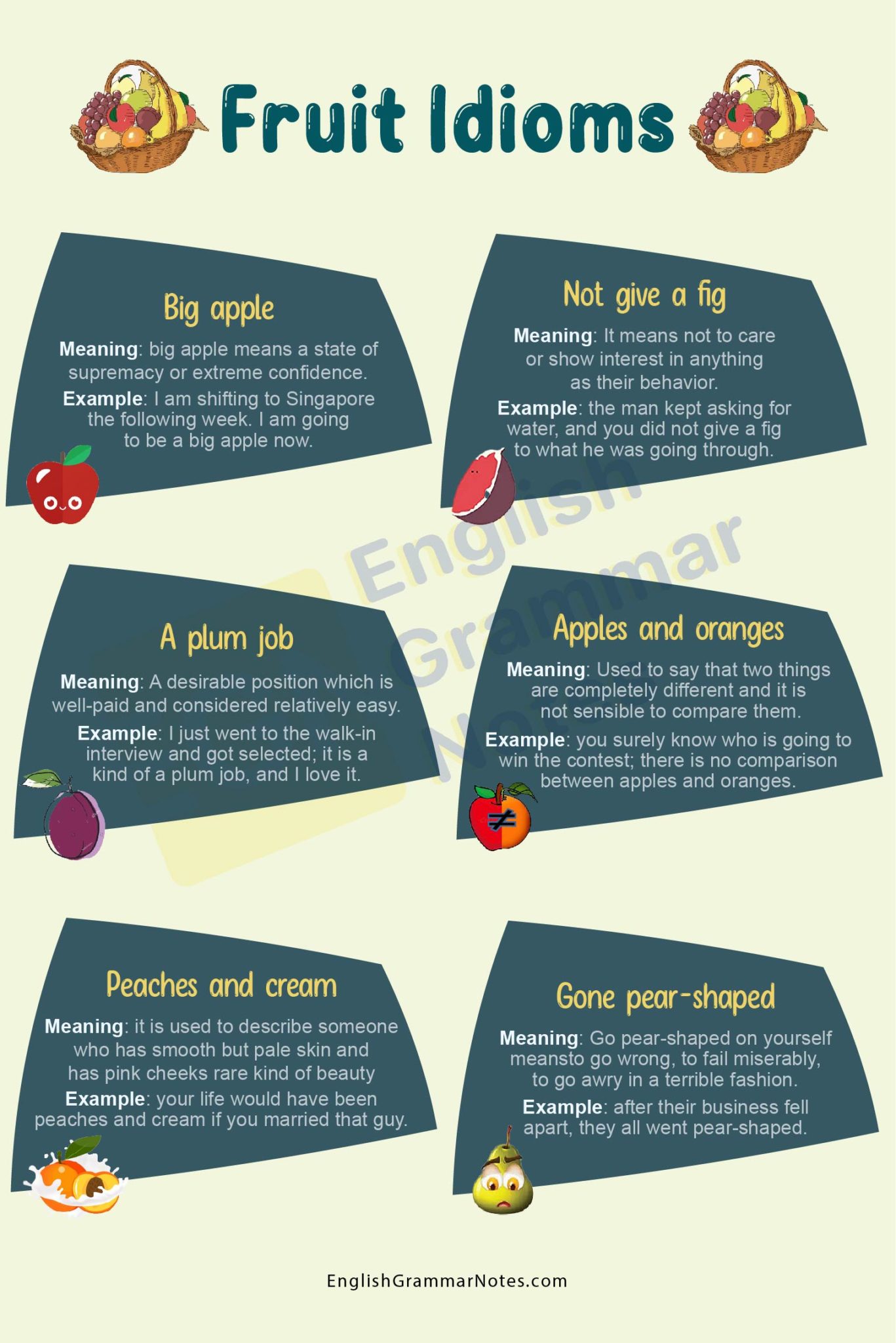 Idioms about Fruits List Of Idioms About Fruits With Meaning And