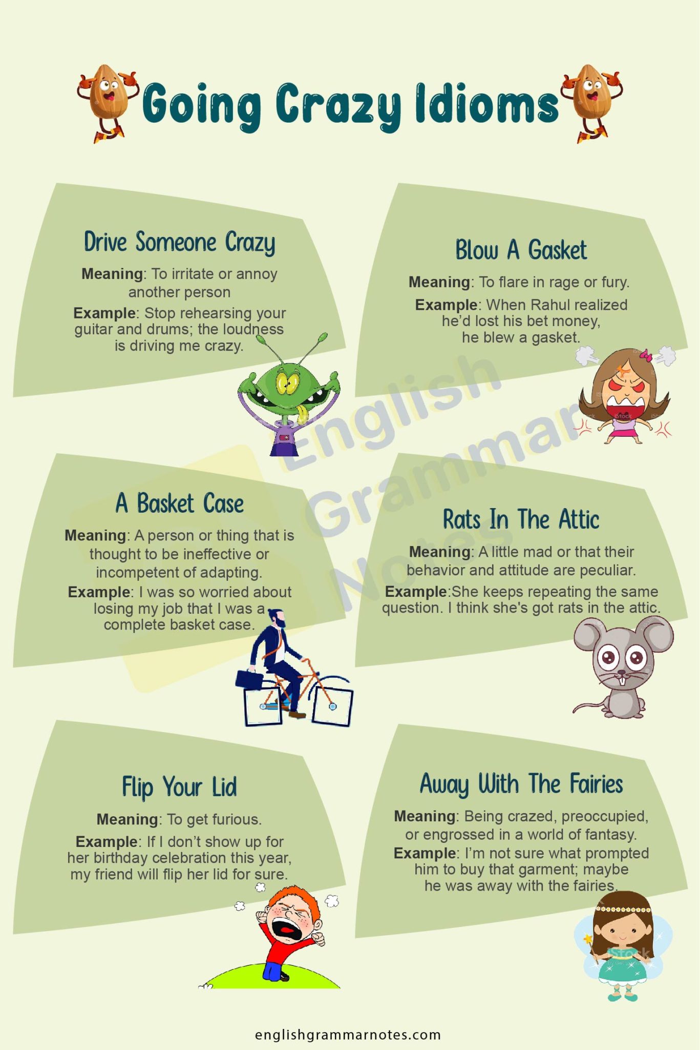 Idioms For Going Crazy List Of Idioms For Going Crazy With Meaning 