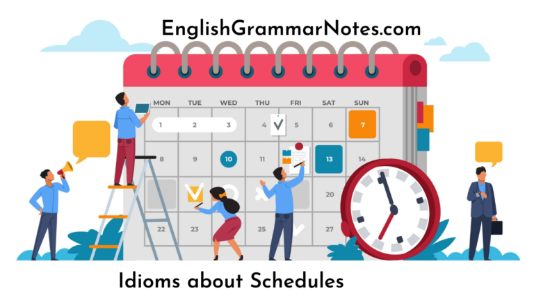 Idioms about Schedules