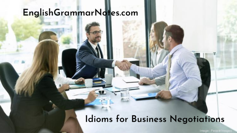 Idioms for Business Negotiations