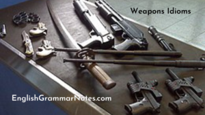 Weapons Idioms | List of Weapons Idioms With Meaning and Examples