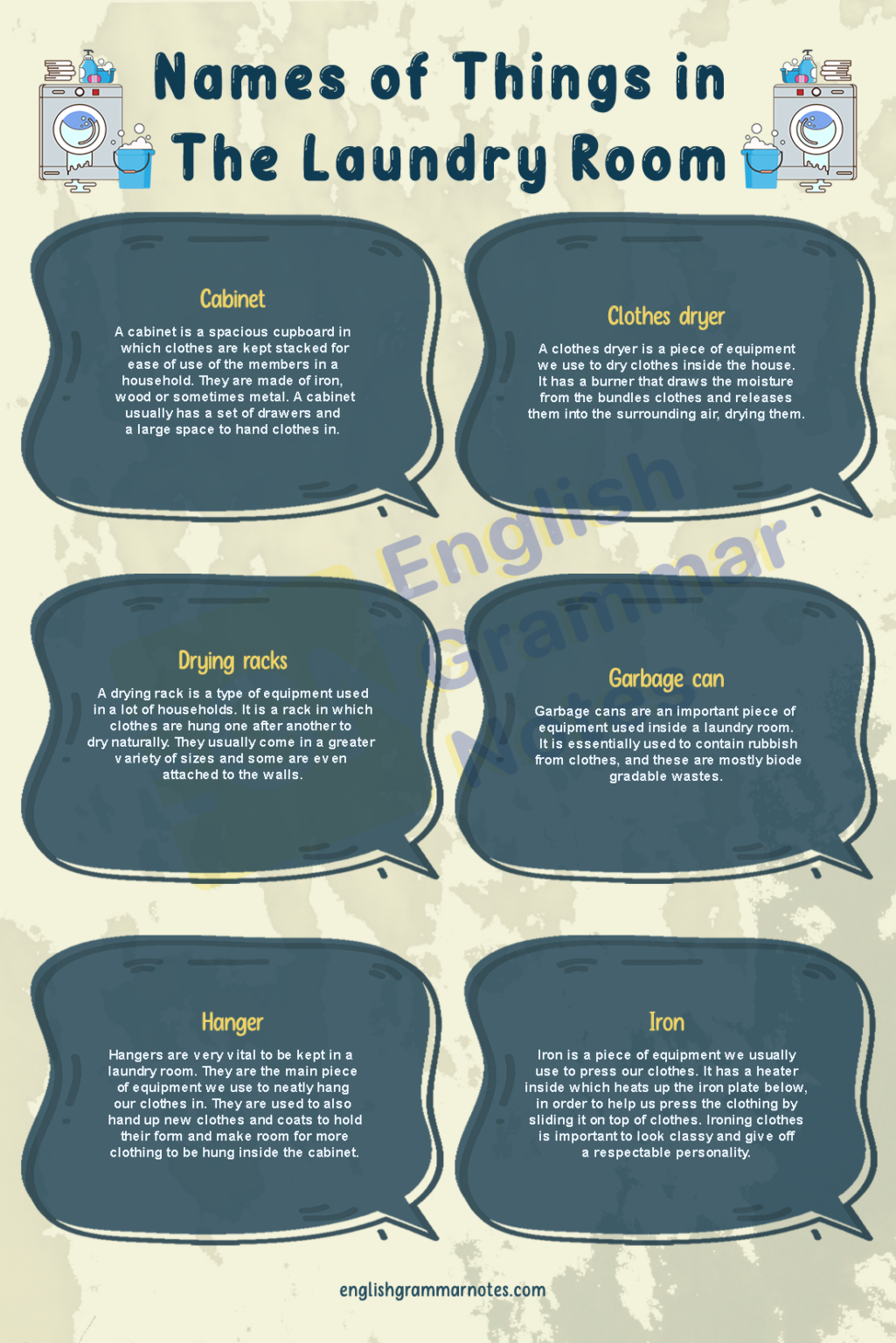 Laundry Room | List of Things in the Laundry Room With Description and