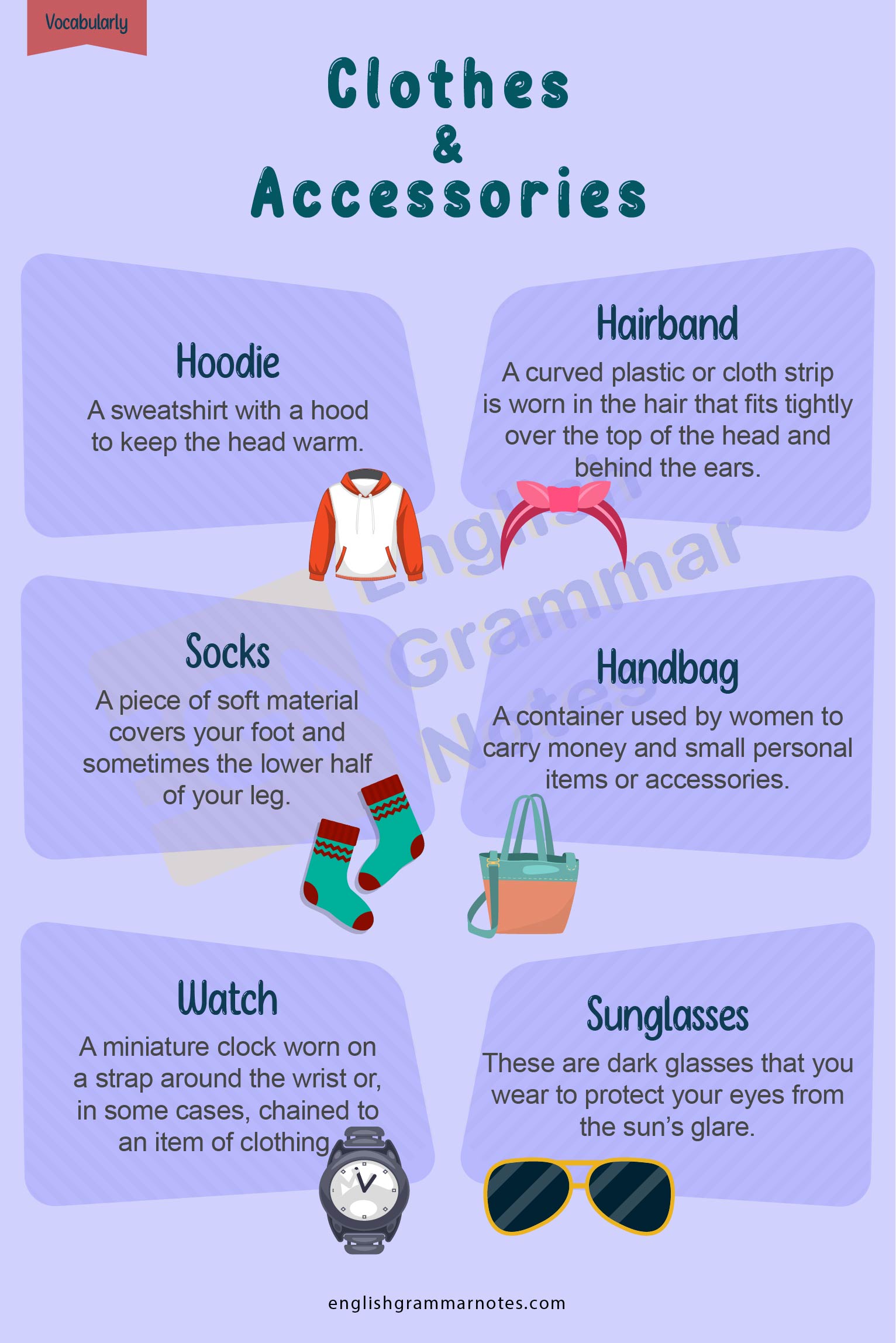 Vocabulary Clothing Clothes Accessories 2