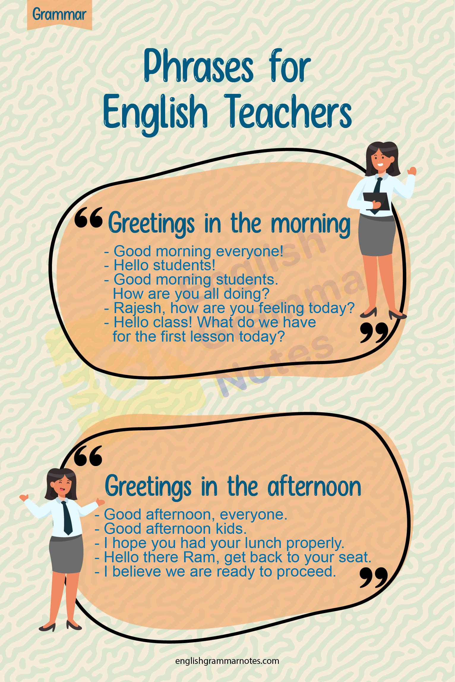 Classroom Phrases for English Teachers 1