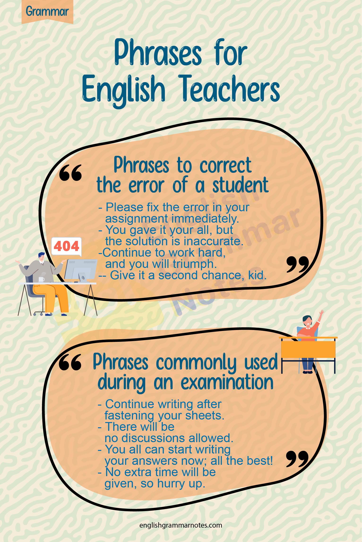 Classroom Phrases for English Teachers 2