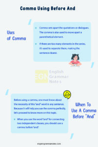 Comma Before And | When to Use a Comma Before “AND”? – English Grammar ...