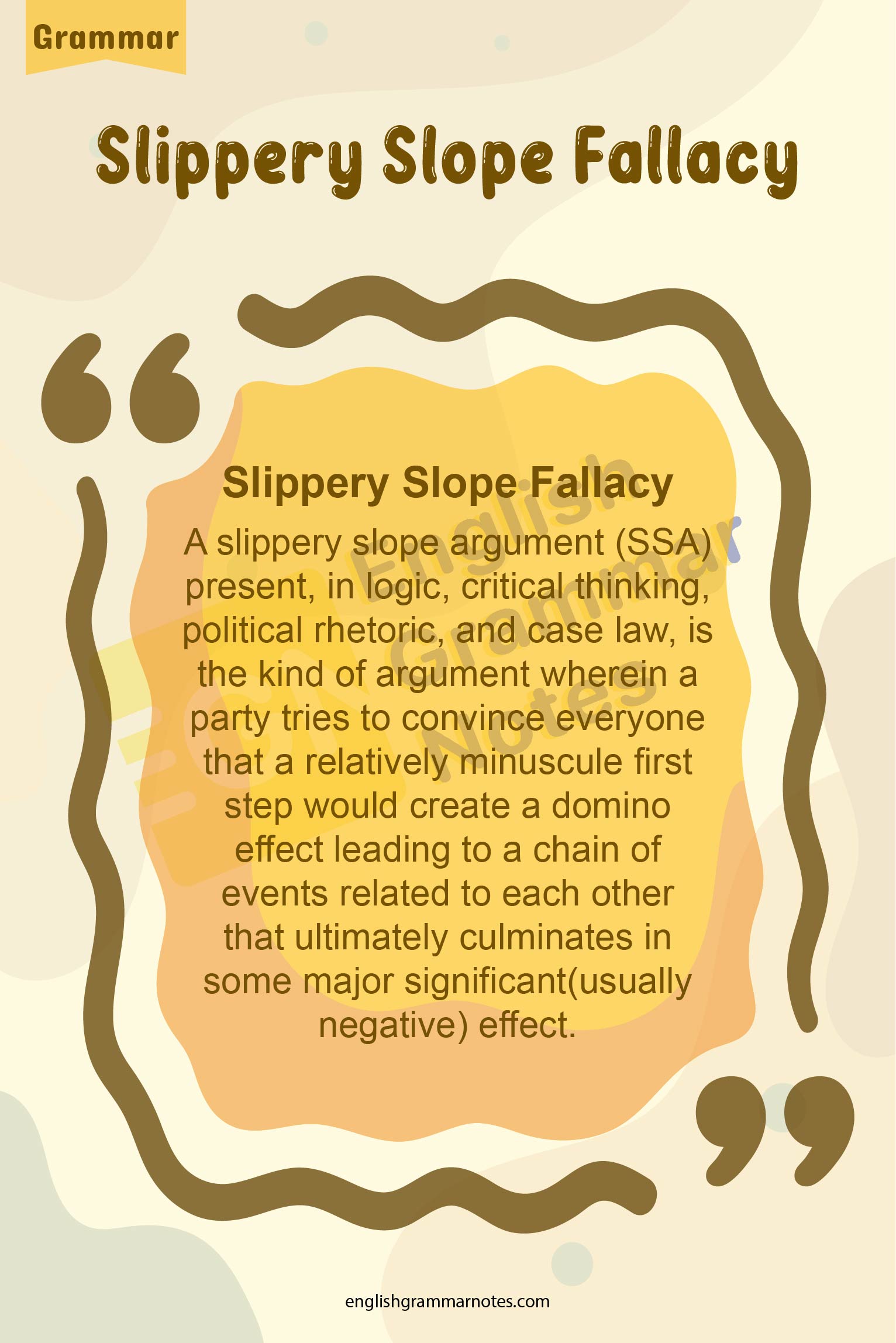 Slippery Slope Fallacy 1