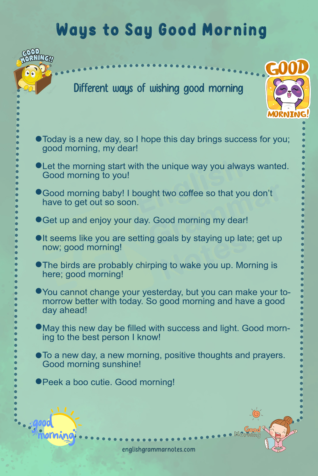 Ways to Say Good Morning 1