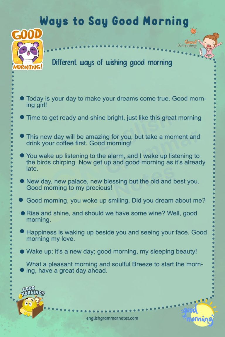 Ways to Say Good Morning | Different Ways to Wish Good Morning ...