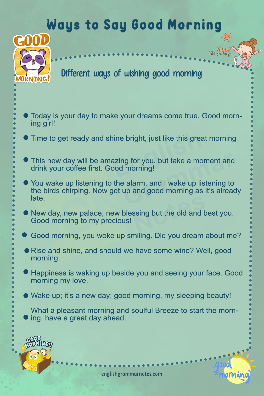 Ways to Say Good Morning 2