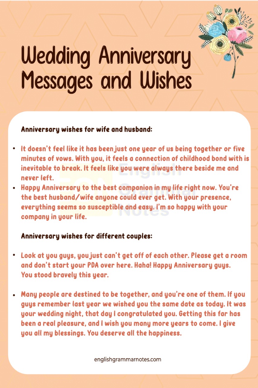 Wedding Anniversary Wishes Messages 2