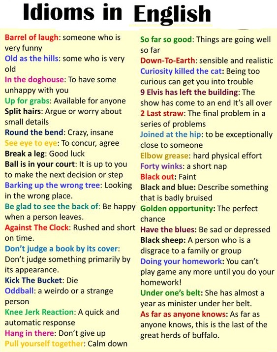 crazy idioms in english
