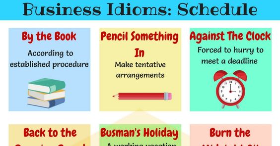 schedule idioms