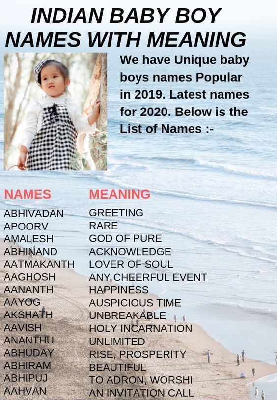 baby name for boy with meaning