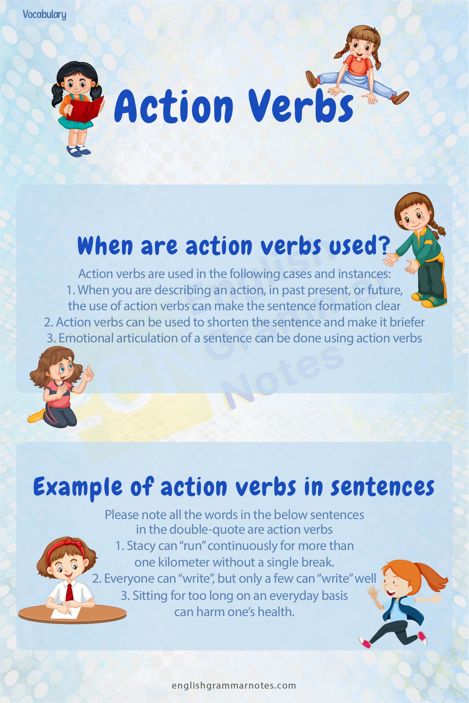 Action Verbs Vocabulary 2