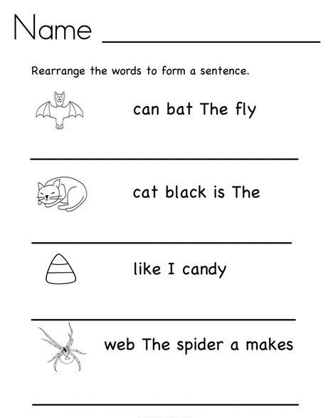 rearrange the following words to make meaningful sentences