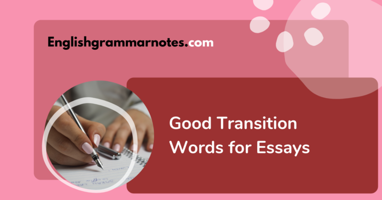 Transition Words for Essays