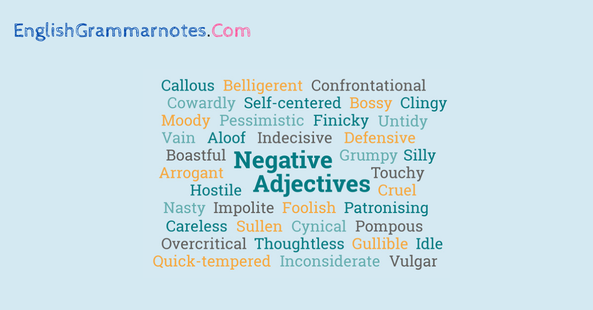 Negative Words In Grammar That You Can Use List Of Effective Negative 