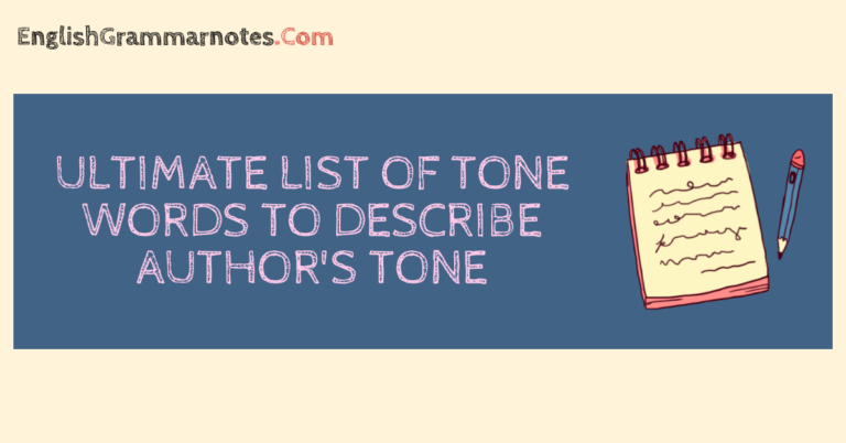 Tone Words List