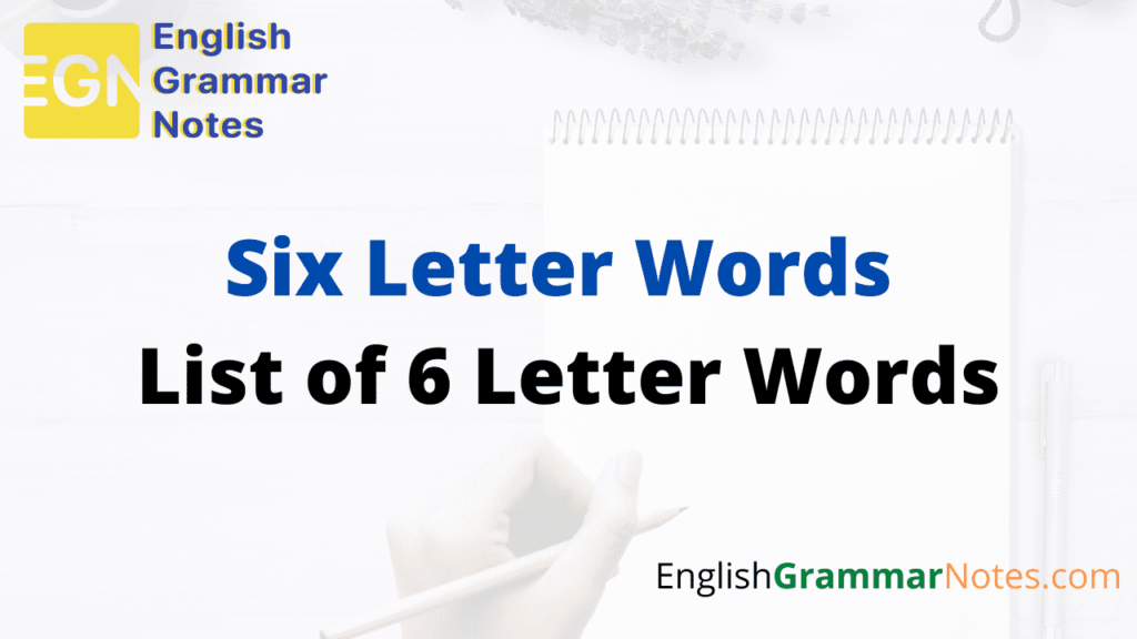 Common 6 Letter Words Ending In Y