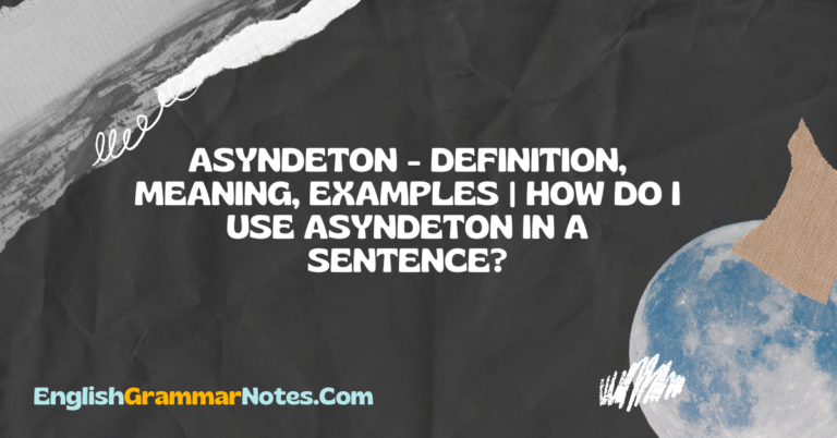 Asyndeton