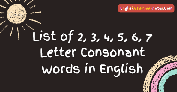 Consonant Words
