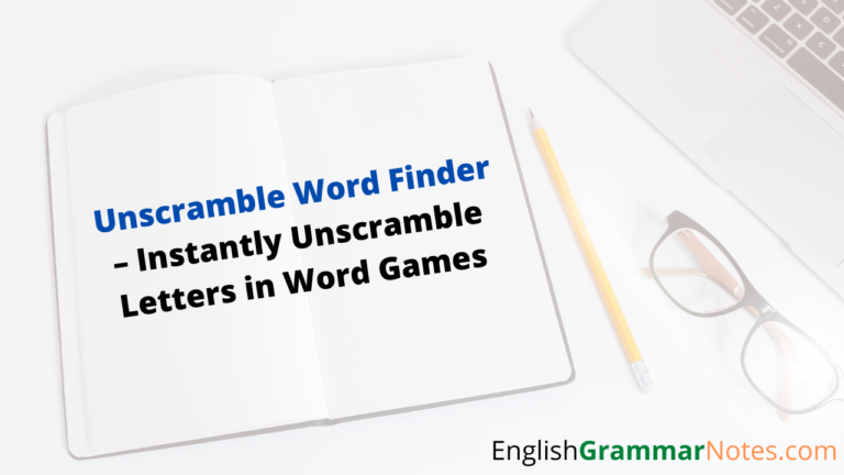 Unscramble Word Finder