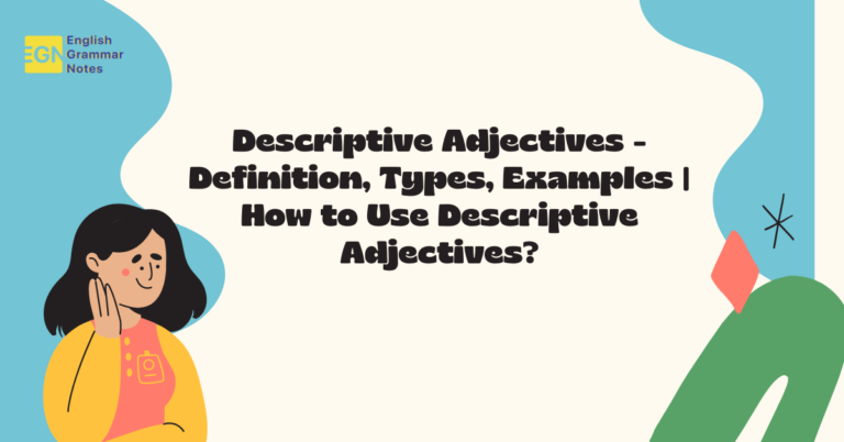 Descriptive Adjectives