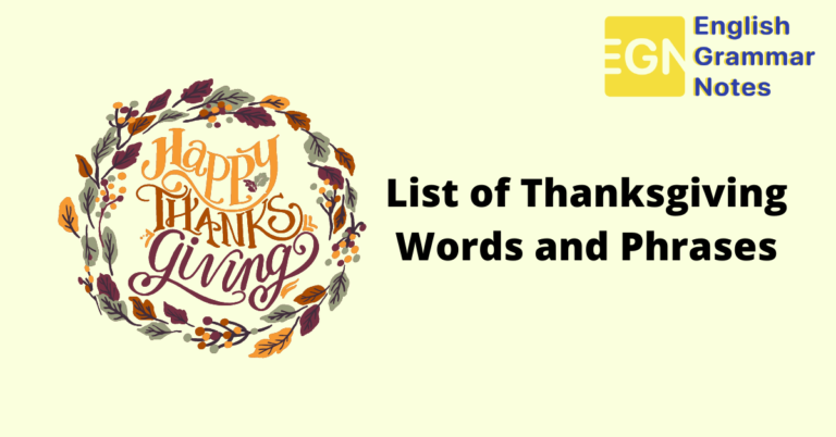 thanksgiving words